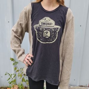 Smokey the Bear sweater rework
